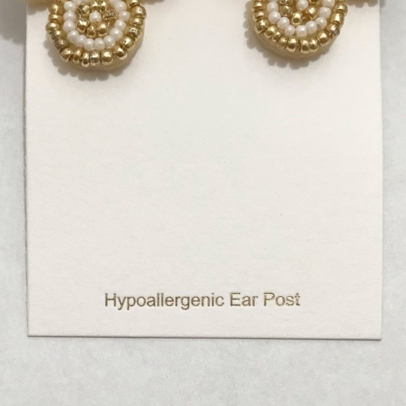 NWT J. Crew Beaded Statement Earrings, Drop Beach Boho Bridal J.Crew Factory OS - Picture 7 of 15